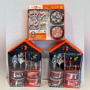 3 Packages Lot of HalloweenCupcake Kits NEW!